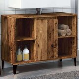 vidaXL Omarica za umivalnik starinski les 80x33x60 cm inženirski les | Shoptok.si