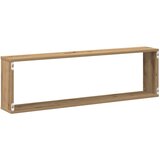  Kockaste zidne police 2 kom boja hrasta 100x15x30 cm drvene | shoptok.hr