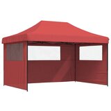 Šator za svadbe - šator za zabave Tamno crvena 292 x 440 x 315 cm Oxford tkanina - Tamno crvena s dvije bočne zidove Da | shoptok.hr