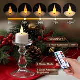 YUNSHENG 12x polnilne LED čajne svečke z daljincem in polnilno postajo | Shoptok.si