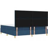  s opruga kutije s uzglavljem Plava 200 x 200 cm tkanina | shoptok.hr