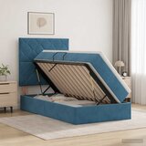  s madracem i skladištem Tamno plava 90 x 200 cm Baršun | shoptok.hr