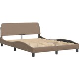 vidaXL Posteljni okvir z vzglavjem kapučino 120x200 cm umetno usnje, (21111353) | Shoptok.si