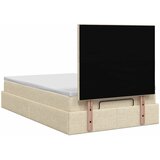  Krevet od pjene s madracem i LED-om Krem 120 x 200 cm Tkanina | shoptok.hr