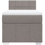  Krevet s oprugama i madracem smeđesivi 100 x 200 cm od tkanine | shoptok.hr