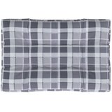 Jastuk za palete sivi karirani 120 x 80 x 12 cm od tkanine | shoptok.hr