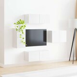 4 Set omare za televizijo na steni 4 pcs Visok sijaj bela - - Bela - 46.12 - 78,5 x 31 x 29,5 cm - 2025-vidaXL-Uvoz_2 | Shoptok.si