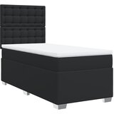  s oprugama i madracem crni 90x190 cm od umjetne kože | shoptok.hr