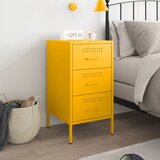  Noćni ormarić boja senfa 36x39x68 cm čelični | shoptok.hr