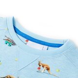 Dječja topla majica svjetloplava prošarana 140 | shoptok.hr