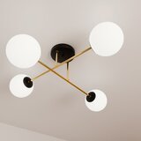  Luster na šipci MAGNUM 4xE14/10W/230V bela/zlatna/crna | Eponuda.com