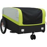 vidaXL Prikolica za bicikl crno-zelena 45 kg željezna | shoptok.hr