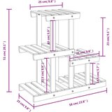  Stalak za cvijeće 58 x 25 x 51 cm od masivne jelovine | shoptok.hr