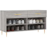 vidaXL Klupa za cipele siva boja hrasta 102x35x55 cm konstruirano drvo | shoptok.hr