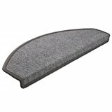  Prostirke za stepenice 15 kom 65x24x4 cm tamno sive poluokrugle velike | shoptok.hr