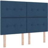 Box Postelja s podnožjem z vzmetnico Modra 160x200 cm Tkanina, (22083525) | Shoptok.si