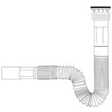 Sink Solution spodnji del sifona - flex 32 (1,1/4") | Shoptok.si