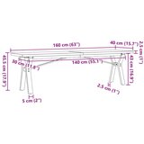  Stolić za kavu Y-oblika 160x40x45 5 cm od borovine i željeza | shoptok.hr