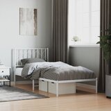  Metalni okvir za krevet s uzglavljem bijeli 90 x 190 cm | shoptok.hr