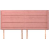  Uzglavlje s ušima ružičasto 183x16x118/128 cm baršunasto | shoptok.hr