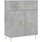  Visoka komoda siva betona 69 5x34x180 cm od konstruiranog drva | shoptok.hr