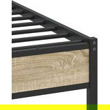 vidaXL Posteljni okvir brez vzmetnice hrast 100x200 cm inženirski les | Shoptok.si