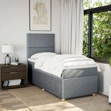 vidaXL Box spring postelja z vzmetnico svetlo siva 90x190 cm blago | Shoptok.si