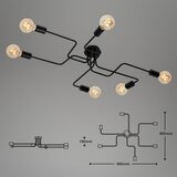 BRILONER 2887-065 - Plafonski luster FARETTO 6xE27/60W/230V | Eponuda.com