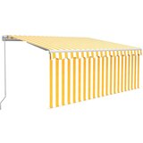 Tenda na ručno uvlačenje s roletom LED 3,5 x 2,5 m žuto-bijela | shoptok.hr