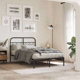  Kovinsko posteljno vzglavje črno 120 cm | Shoptok.si