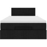  Otomanski krevet s madracem crni 120x190 cm tkanine | Eponuda.com
