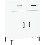 Visoka komoda bijela 69,5x34x180 cm konstruirano drvo Slike