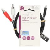 Nedis CCGL64240BK10 kabl USB-C na 2x RCA muski, 1m | Eponuda.com