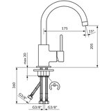 Rosan dark za sudoperu - 3 cevi JD38103 cene