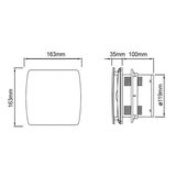  izduvni ventilator 163x163mm 16W LFWW-11R | Eponuda.com