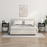 vidaXL Nočne omarice 2 pcs Črni hrast 40 x 40 x 61 cm Konstruiran les | Shoptok.si