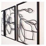  Floral line - APT529LS black decorative metal wall accessory | Eponuda.com