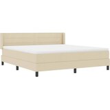  Krevet s opruga kutije s uzglavljem Krema 200 x 180 cm tkanina | shoptok.hr