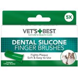 Vets Best silicone finger brushes for dogs - silikonske četkice za zube za pse (5 kom) Cene
