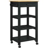  Kuhinjski kolica MONZA Crna 48 x 40 x 88,5 cm | shoptok.hr