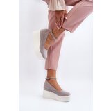 Boto Women's Grey Wedge Espadrilles Malla | Shoptok.si