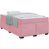 vidaXL Konstrukcija postelje z vzmetnico Roza 120 x 190 cm blago, (5000127014) | Shoptok.si
