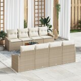vidaXL set od 9 komada vrtnih sofa s jastučićima bež poli ratan akacija Cijene