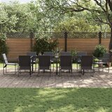 vidaXL Set od 4 Tamno siva Aluminij i staklo Veliki Proširivi | shoptok.hr