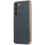 INORCO Ovitek za telefon z nano galvanizacijo za Samsung Galaxy S23+, teksturiran ovitek TPU iz pravega usnja, (22033610) | Shoptok.si