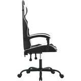 vidaXL Okretna igraća stolica od umjetne kože crno-bijela | shoptok.hr