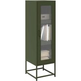 vidaXL Visoka ploča maslinasto zelena 36x39x123cm Hladno valjani čelik | shoptok.hr