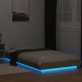 vidaXL Posteljni okvir z LED lučkami sonoma hrast 100x200 cm inž. les | Shoptok.si