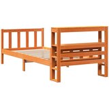  Okvir kreveta s uzglavljem voštano smeđi 75x190 cm od borovine | shoptok.hr