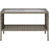  Vrtna sofa 2-sjed s jastucima i stolom sivi poliratan | Eponuda.com